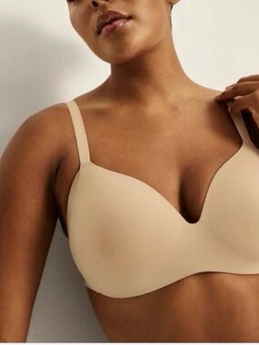 KNIX Bra Women’s 3 - 36B 36C 38B Beige WingWoman Contour Wireless  Comfort